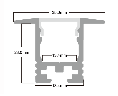 Trim Edge Plaster in LED Profile