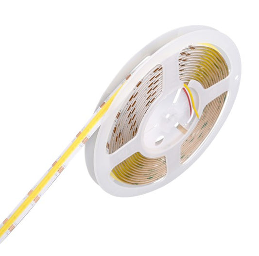 24V Professional COB Spotless CCT LED Strip Light, 14W/m, 2700~6500K CCT Tuneable , 5 Metre Reel