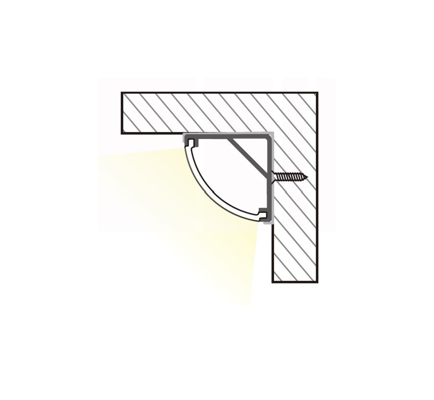 LED Curved Corner Profile