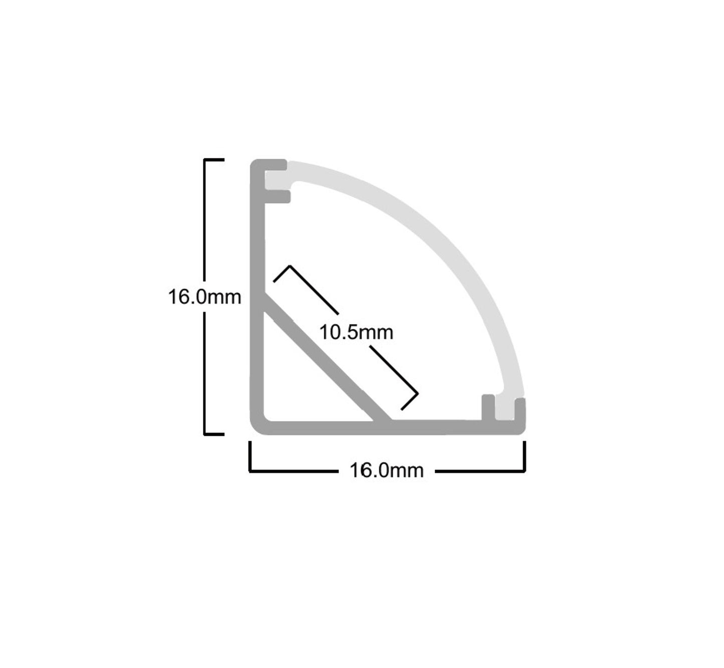 LED Curved Corner Profile