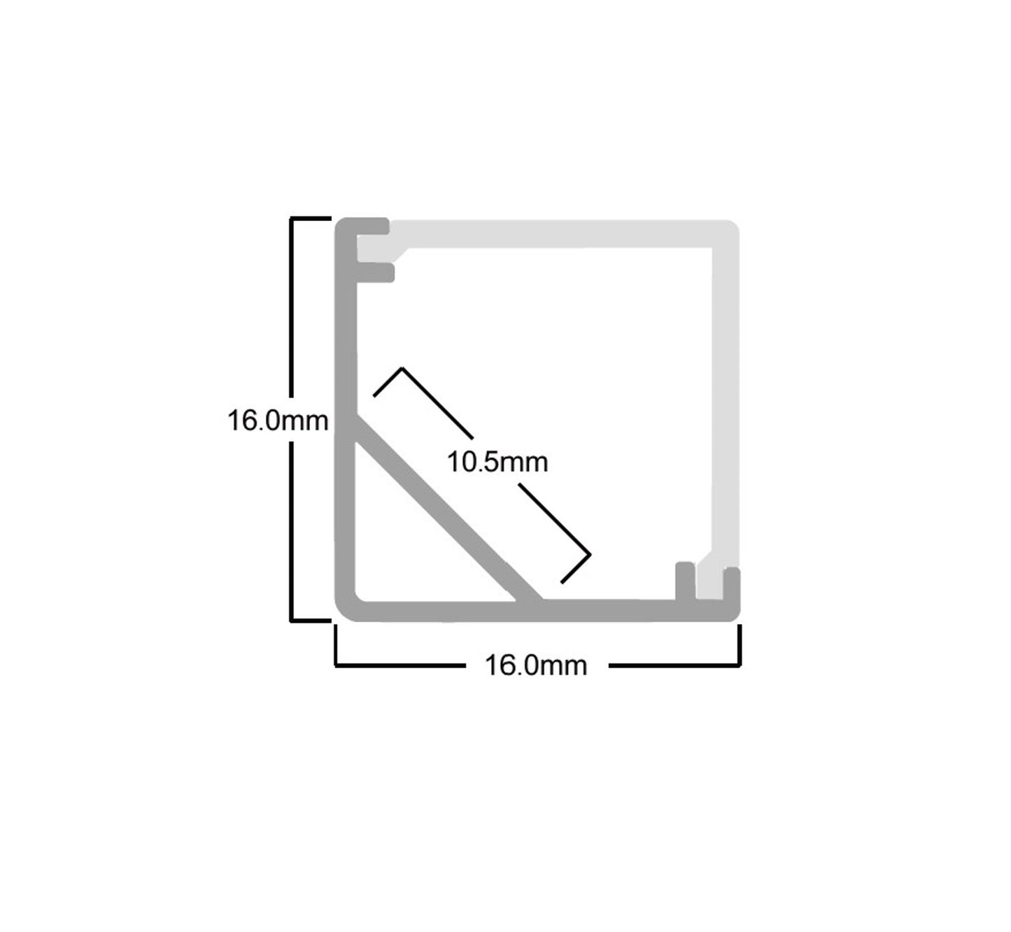 LED Square Corner Profile