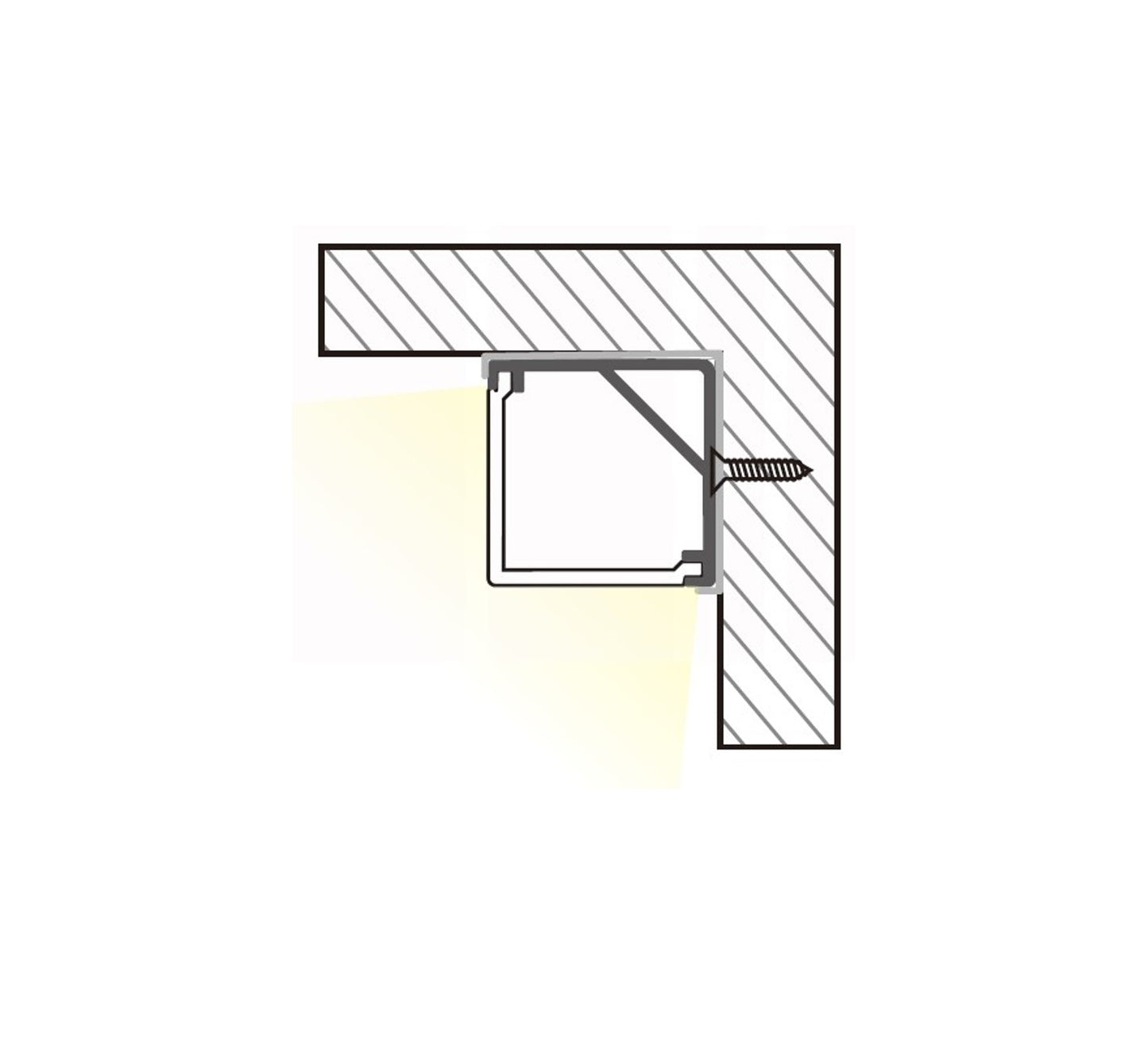 LED Square Corner Profile